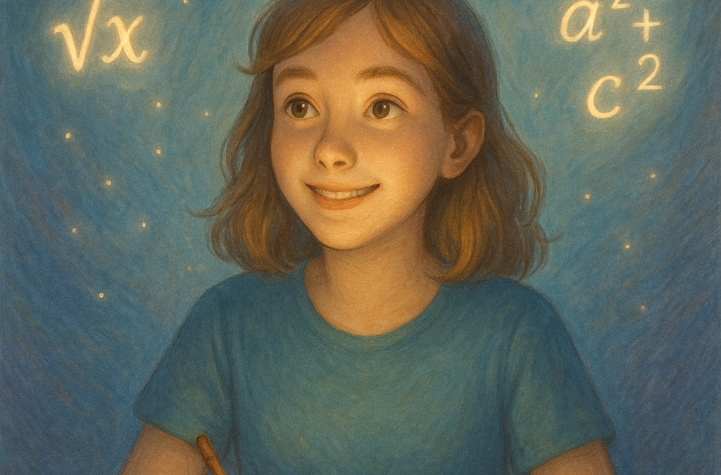 Dibujo niña de Cómo perderle miedo a las matemáticas